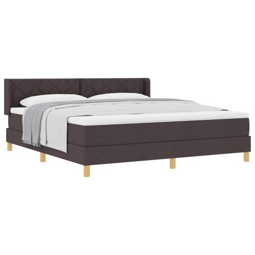 Box spring krevet Tamno smeđa 200 x 180 cm tkanina - Tamno smeđa 180 x 200 cm Dizajn s rombovima Cijena