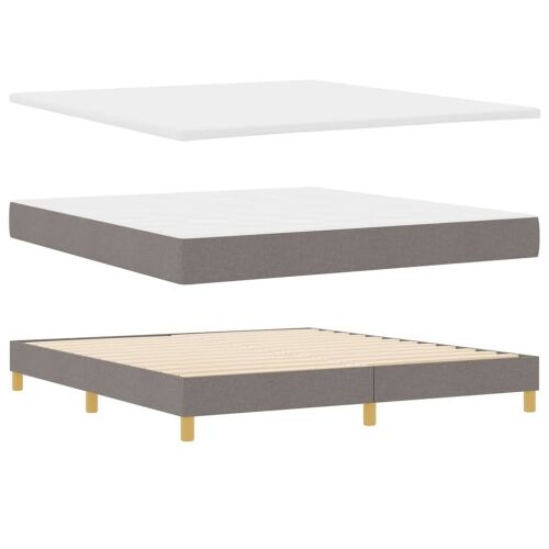 Box spring krevet Sivo-smeđa 200 x 180 cm tkanina - Sivo-smeđa 180 x 200 cm Dizajn s rombovima Cijena