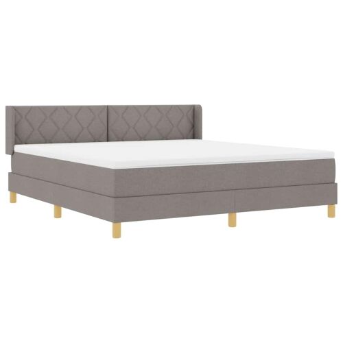 Box spring krevet Sivo-smeđa 200 x 180 cm tkanina - Sivo-smeđa 180 x 200 cm Dizajn s rombovima Cijena