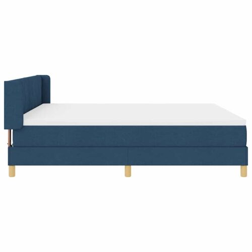 Box spring krevet s uzglavljem Plava 200 x 180 cm tkanina - Plava 180 x 200 cm Dizajn s rombovima Cijena