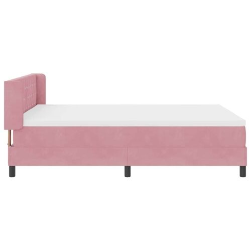 Box spring krevet Ružičasta 200 x 160 cm Baršun - Ružičasta 160 x 200 cm Kristal s dugmadima Cijena
