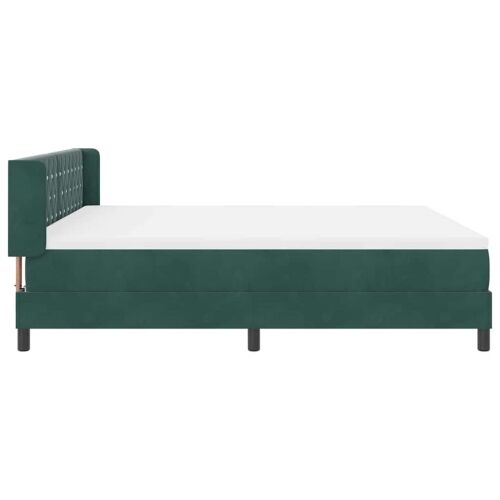 Box spring krevet Tamnozelena 200 x 180 cm Baršun - Tamnozelena 180 x 200 cm Kristal s dugmadima Cijena