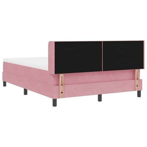 Box spring krevet Ružičasta 200 x 140 cm Baršun - Ružičasta 140 x 200 cm Dizajn s rombovima Cijena