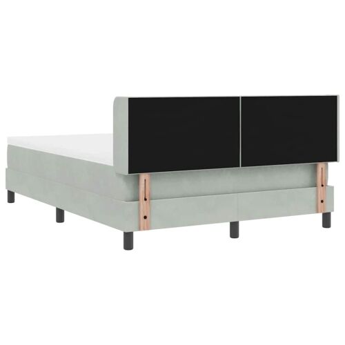Box spring krevet Svijetlo siva 200 x 160 cm Baršun - Svjetlosiva 160 x 200 cm Dizajn s rombovima Cijena