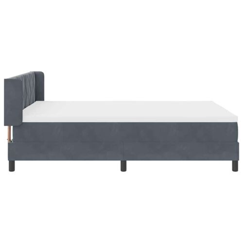 Box spring krevet Tamno siva 200 x 160 cm Baršun - Tamno siva 160 x 200 cm Dizajn s rombovima Cijena