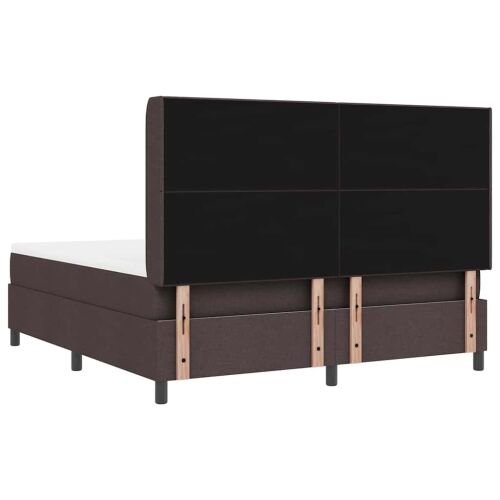 Box spring krevet Tamno smeđa 200 x 180 cm tkanina - Tamno smeđa 180 x 200 cm Prošiveno gumbima Cijena