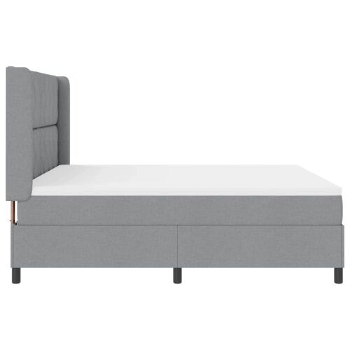 Box spring krevet Svijetlo siva 200 x 180 cm tkanina - Svjetlosiva 180 x 200 cm Dizajn s rombovima Cijena