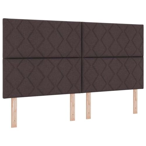 Box spring krevet Tamno smeđa 200 x 180 cm tkanina - Tamno smeđa 180 x 200 cm Dizajn s rombovima Cijena