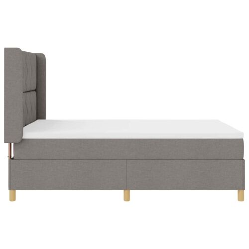 Box spring krevet Sivo-smeđa 140 x 200 cm tkanina - Sivo-smeđa 140 x 200 cm Dizajn s rombovima Cijena