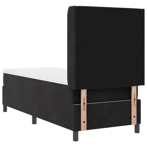 Box spring krevet s madracem Crna 80 x 200 cm Baršun - Crna 80 x 200 cm Kristal s dugmadima Cijena