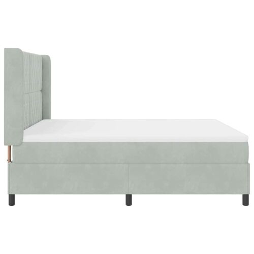 Box spring krevet Svijetlo siva 180 x 200 cm Baršun - Svjetlosiva 180 x 200 cm Kristal s dugmadima Cijena