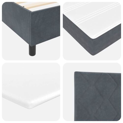 Box spring krevet Tamno siva 80 x 200 cm Baršun - Tamnosiva 80 x 200 cm Dizajn s rombovima Cijena
