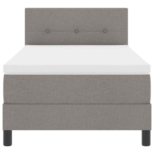 Box spring krevet Sivo-smeđa 100 x 200 cm tkanina - Sivo-smeđa 100 x 200 cm Prošiveno gumbima Cijena
