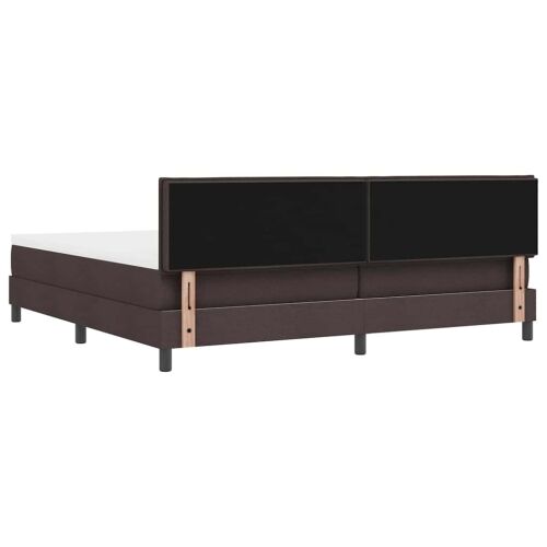 Box spring krevet Tamno smeđa 200 x 200 cm tkanina - Tamno smeđa 200 x 200 cm Prošiveno gumbima Cijena