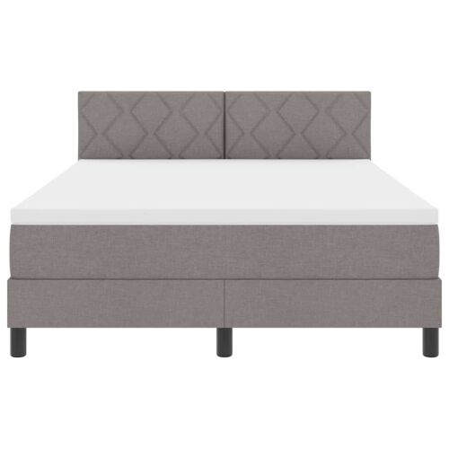 Box spring krevet Sivo-smeđa 140 x 200 cm tkanina - Sivo-smeđa 140 x 200 cm Dizajn dijamantskog bloka Cijena