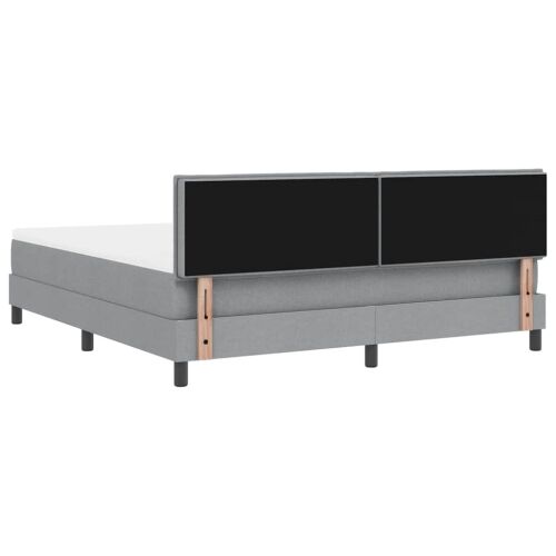 Box spring krevet Svjetlosiva 180 x 200 cm tkanina - Svjetlosiva 180 x 200 cm Dizajn s rombovima Cijena