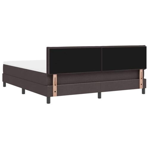 Box spring krevet Tamno smeđa 180 x 200 cm tkanina - Tamno smeđa 180 x 200 cm Dizajn s rombovima Cijena