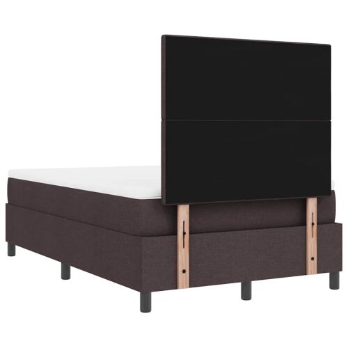 Box spring krevet Tamno smeđa 120 x 190 cm tkanina - Tamno smeđa 120 x 190 cm Prošiveno gumbima Cijena