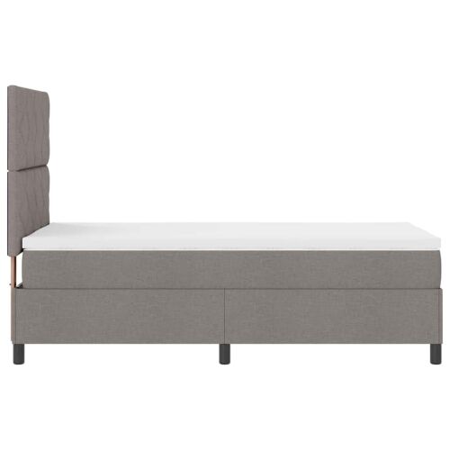 Box spring krevet Sivo-smeđa 90 x 200 cm tkanina - Sivo-smeđa 90 x 200 cm Dizajn s rombovima Cijena