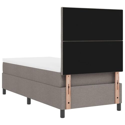Box spring krevet Sivo-smeđa 90 x 200 cm tkanina - Sivo-smeđa 90 x 200 cm Dizajn s rombovima Cijena