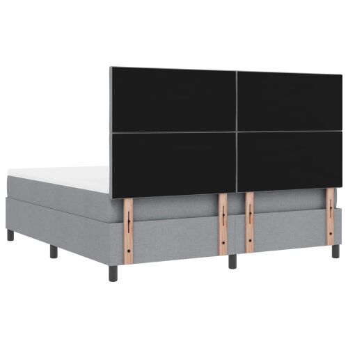 Box spring krevet Svjetlosiva 180 x 200 cm tkanina - Svjetlosiva 180 x 200 cm Dizajn s rombovima Cijena