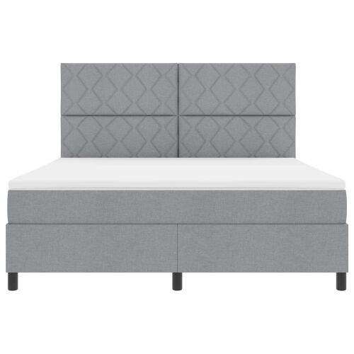 Box spring krevet Svjetlosiva 180 x 200 cm tkanina - Svjetlosiva 180 x 200 cm Dizajn s rombovima Cijena
