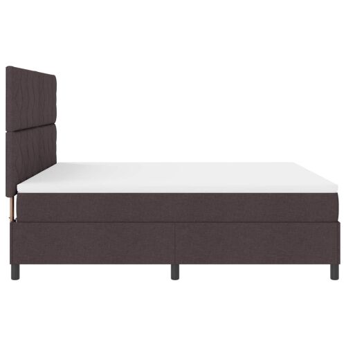 Box spring krevet Tamno smeđa 180 x 200 cm tkanina - Tamno smeđa 180 x 200 cm Dizajn s rombovima Cijena