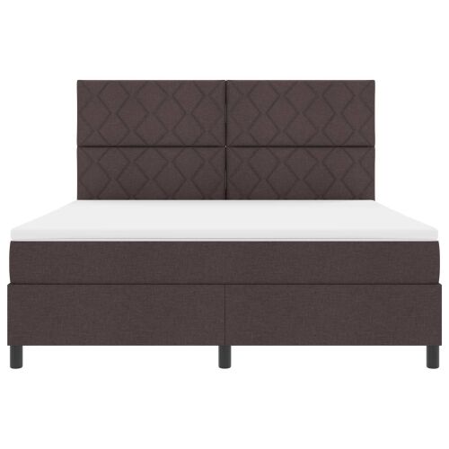 Box spring krevet Tamno smeđa 180 x 200 cm tkanina - Tamno smeđa 180 x 200 cm Dizajn s rombovima Cijena