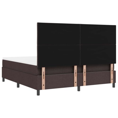 Box spring krevet Tamno smeđa 180 x 200 cm tkanina - Tamno smeđa 180 x 200 cm Dizajn s rombovima Cijena