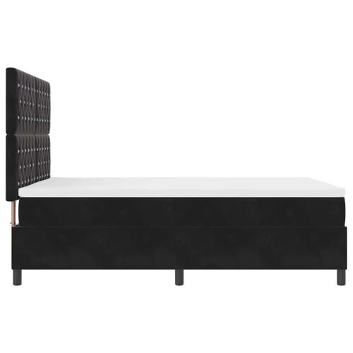 LED Box Spring Krevet s madracem Crna 160 x 200 cm Baršun - Crna 160 x 200 cm Kristal s dugmadima Cijena