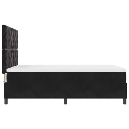 LED Box Spring Krevet s uzglavljem Crna 160 x 200 cm Baršun - Crna 160 x 200 cm Dizajn s rombovima Cijena