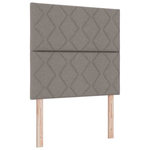Box spring krevet Sivo-smeđa 90 x 200 cm tkanina - Sivosmeđa 90 x 200 cm Dizajn s rombovima Cijena
