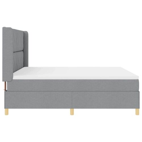 Box spring krevet Svijetlo siva 180 x 200 cm tkanina - Svjetlosiva 180 x 200 cm Dizajn s rombovima Cijena