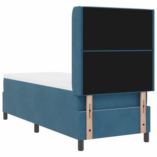 Box spring krevet s madracem Plava 80 x 200 cm Baršun - Tamno plava 80 x 200 cm Kristal s dugmadima Cijena