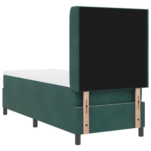 Box spring krevet Tamnozelena 80 x 200 cm Baršun - Tamnozelena 80 x 200 cm Dizajn s rombovima Cijena