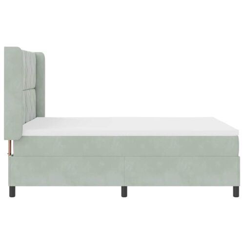 Box spring krevet Svijetlo siva 160 x 200 cm Baršun - Svjetlosiva 160 x 200 cm Dizajn s rombovima Cijena