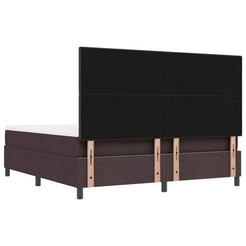 Box spring krevet Tamno smeđa 180 x 200 cm tkanina - Tamno smeđa 180 x 200 cm Prošiveno gumbima Cijena