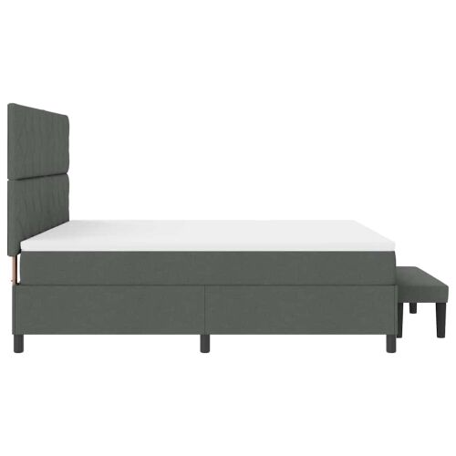 Box spring krevet Tamno siva 180 x 200 cm tkanina - Tamno siva 180 x 200 cm Dizajn s rombovima Cijena