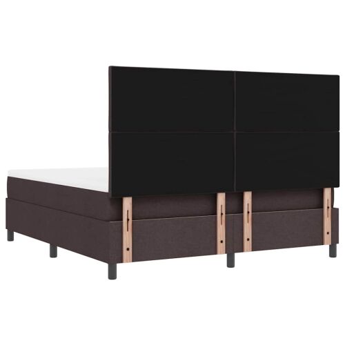 Box spring krevet Tamno smeđa 180 x 200 cm tkanina - Tamno smeđa 180 x 200 cm Dizajn s rombovima Cijena