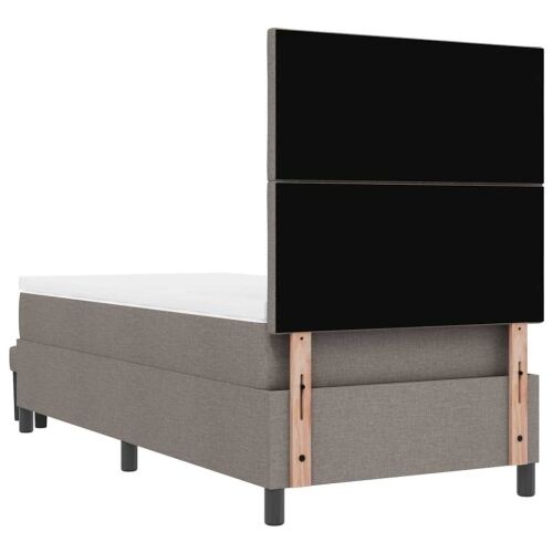 Box spring krevet Sivo-smeđa 190 x 90 cm tkanina - Sivo-smeđa 90 x 190 cm Dizajn s rombovima Cijena