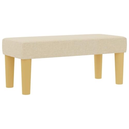 Box spring krevet s jastukom Krema 190 x 90 cm tkanina - Krema 90 x 190 cm Dizajn s rombovima Cijena