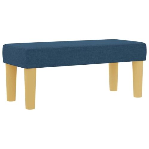 Box spring krevet s jastukom Plava 200 x 90 cm tkanina - Plava 90 x 200 cm Dizajn s rombovima Cijena