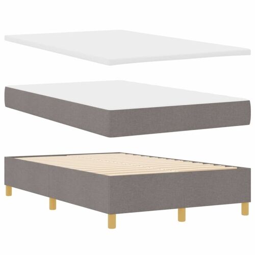 Box spring krevet Sivo-smeđa 190 x 120 cm tkanina - Sivo-smeđa 120 x 190 cm Dizajn s rombovima Cijena