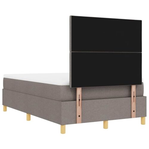 Box spring krevet Sivo-smeđa 190 x 120 cm tkanina - Sivo-smeđa 120 x 190 cm Dizajn s rombovima Cijena