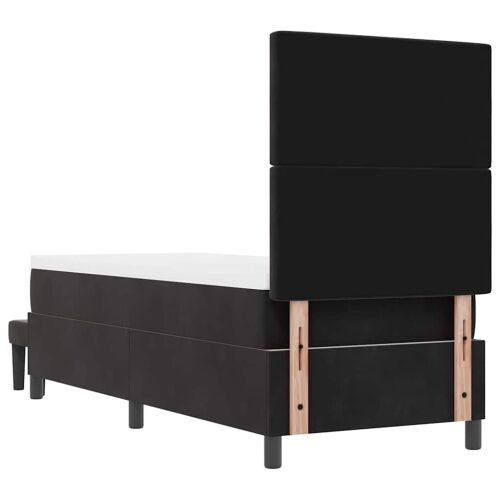 Box spring krevet s uzglavljem Crna 200 x 80 cm Baršun - Crna 80 x 200 cm Kristal s dugmadima Cijena