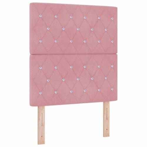 Box spring krevet Ružičasta 200 x 80 cm Baršun - Ružičasta 80 x 200 cm Kristal s dugmadima Cijena