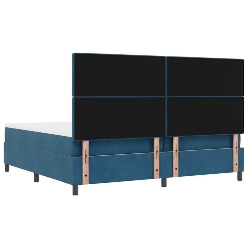 Box spring krevet Tamno plava 200 x 200 cm Baršun - Tamno plava 200 x 200 cm Kristal s dugmadima Cijena