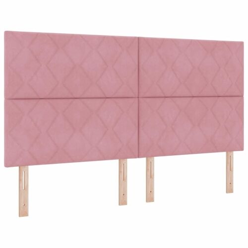 Box spring krevet Ružičasta 200 x 180 cm Baršun - Ružičasta 180 x 200 cm Dizajn s rombovima Cijena