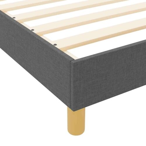 Okvir za krevet Tamno siva 100 x 200 cm tkanina - Tamno siva 100 x 200 cm Prošiveno gumbima Cijena
