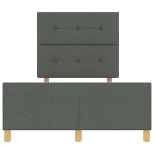 Okvir za krevet Tamno siva 120 x 190 cm tkanina - Tamno siva 120 x 190 cm Prošiveno gumbima Cijena